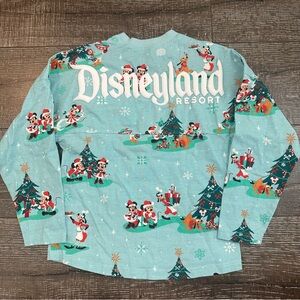 Disney Long Sleeve Spirit Jersey- Blue with Festive Print